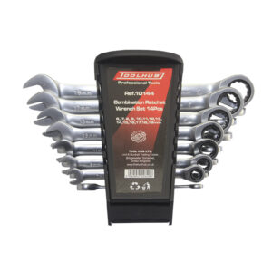 JUEGO LLAVES COMBINADAS CON CARRACA FIJA 14 UNIDADES