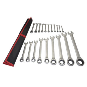 JUEGO LLAVES COMBINADAS CON CARRACA FIJA 20 UNIDADES